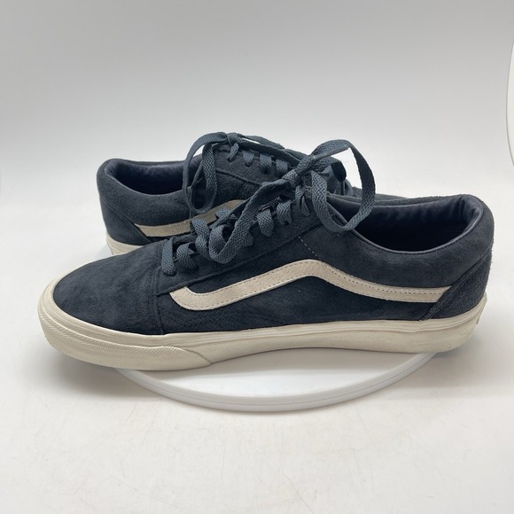 Vans Old Skool Mens 9‎ Blue Athletic Skate Walking Suede Shoes Sneakers 721454
